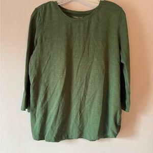 Coldwater Creek Forest Green Long Sleeve Top